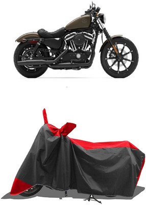 SUGASHRI Waterproof Two Wheeler Cover for Harley Davidson(XL 883, Red, Black)
