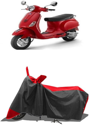 SUGASHRI Waterproof Two Wheeler Cover for Piaggio(Vespa, Red, Black)