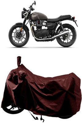 SUGASHRI Waterproof Two Wheeler Cover for Triumph(Street Twin BS6, Maroon)