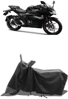 SUGASHRI Waterproof Two Wheeler Cover for Suzuki(Gixxer SF 150, Grey, Black)