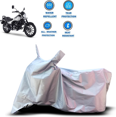 GOSHIV-car and bike accessories Two Wheeler Cover for Bajaj(Avenger 220 Street, Silver)