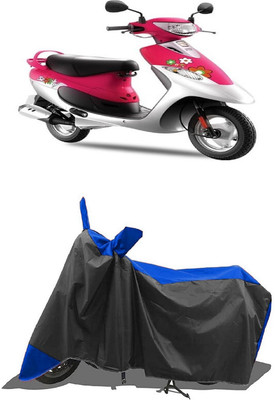 SUGASHRI Waterproof Two Wheeler Cover for TVS(Pep Plus BS6, Blue, Black)
