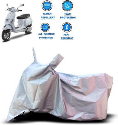 CODOKI Two Wheeler Cover for Piaggio(Vespa SXL, Silver)