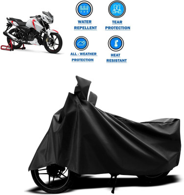 PAGORA Two Wheeler Cover for TVS(Apache, Black)