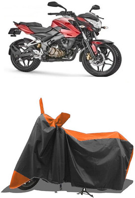 SUGASHRI Waterproof Two Wheeler Cover for Bajaj(Pulsar 180NS, Orange, Black)