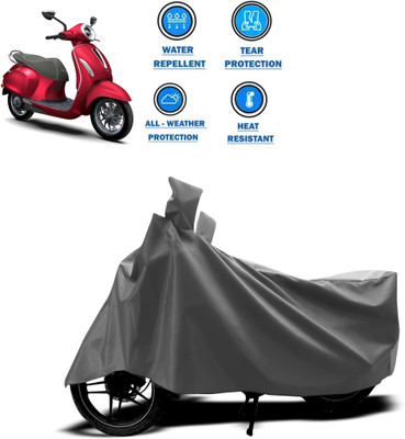 CODOKI Two Wheeler Cover for Bajaj(Chetak, Grey)