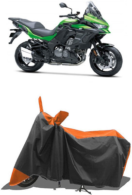 SUGASHRI Waterproof Two Wheeler Cover for Kawasaki(Ninja 1000 BS6, Orange, Black)