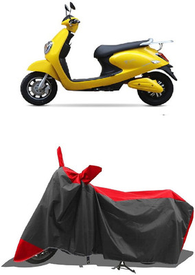 SUGASHRI Waterproof Two Wheeler Cover for Techo Electra(Electra, Red, Black)