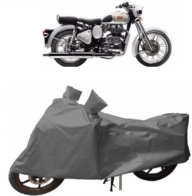 GANPRA Two Wheeler Cover for Royal Enfield(Classic 350, Grey)