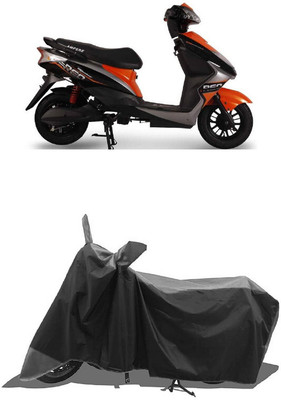 SUGASHRI Waterproof Two Wheeler Cover for Ampere(REO BS6, Grey, Black)