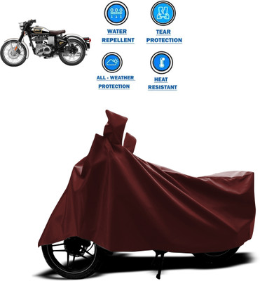 CODOKI Waterproof Two Wheeler Cover for Royal Enfield(Classic 500, Maroon)