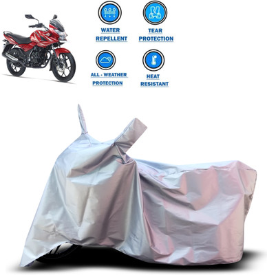 CODOKI Two Wheeler Cover for Bajaj(Discover 150 f, Silver)