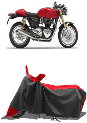 SUGASHRI Waterproof Two Wheeler Cover for Triumph(Thruxton 1200 R, Red, Black)