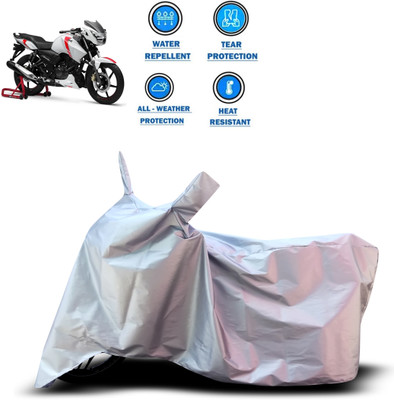 CODOKI Two Wheeler Cover for TVS(Apache RTR 160, Silver)
