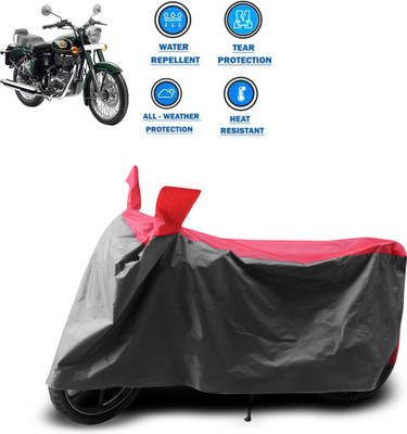 CODOKI Two Wheeler Cover for Royal Enfield(Bullet 500, Grey)