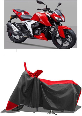 SUGASHRI Waterproof Two Wheeler Cover for TVS(Apache RTR 310, Red, Black)