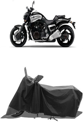 SUGASHRI Waterproof Two Wheeler Cover for Yamaha(VMAX, Grey, Black)