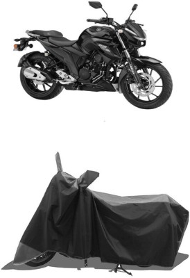 SUGASHRI Waterproof Two Wheeler Cover for Yamaha(FZ25 BS6, Grey, Black)