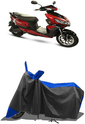 SUGASHRI Waterproof Two Wheeler Cover for Okinawa(i-Praise, Blue, Black)