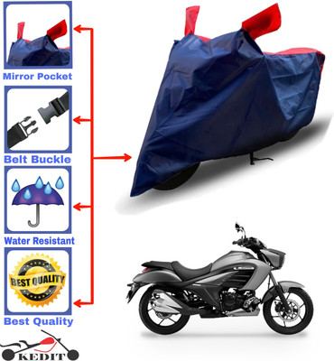 SK AUTO Two Wheeler Cover for Suzuki(Intruder, Red, Blue)