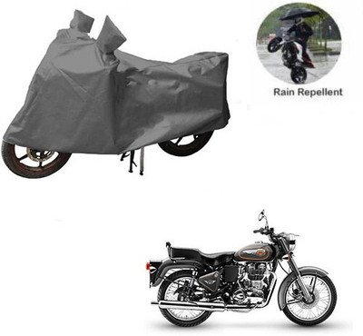 SK AUTO Waterproof Two Wheeler Cover for Royal Enfield(Bullet 500, Grey)