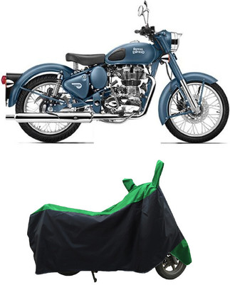 Coxtor Waterproof Two Wheeler Cover for Royal Enfield(Squadron Blue, Green)