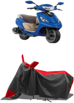 SUGASHRI Waterproof Two Wheeler Cover for TVS(Zest 110, Red, Black)