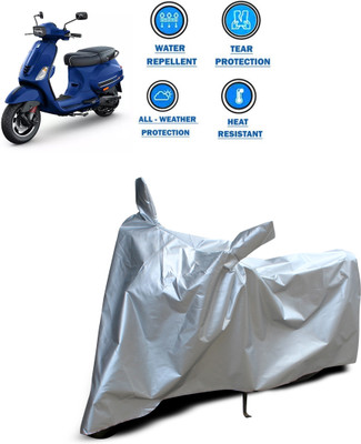 CODOKI Two Wheeler Cover for Piaggio(Vespa SXL 150, Silver)