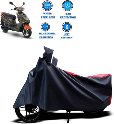 CODOKI Two Wheeler Cover for Okinawa(Ridge Plus, Red)