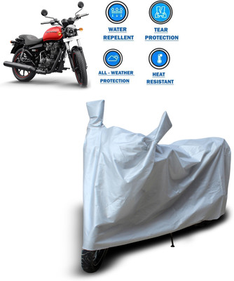CODOKI Two Wheeler Cover for Royal Enfield(Thunderbird 350, Silver)