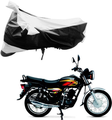 SK AUTO Two Wheeler Cover for TVS(Max 4R, Black, Silver)