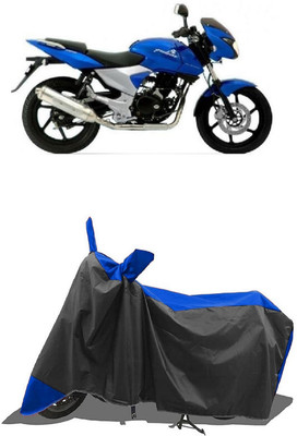 SUGASHRI Waterproof Two Wheeler Cover for Bajaj(Pulsar 200 NS DTS-i, Blue, Black)