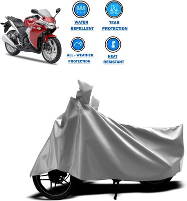 PAGORA Two Wheeler Cover for Honda(CBR 150R, Silver)