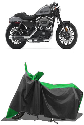 SUGASHRI Waterproof Two Wheeler Cover for Harley Davidson(Roadster, Green, Black)