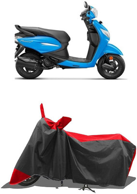 SUGASHRI Waterproof Two Wheeler Cover for Hero(Pleasure Plus, Red, Black)
