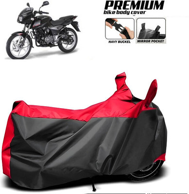 SK AUTO Waterproof Two Wheeler Cover for Bajaj(Pulsar 180, Red, Black)