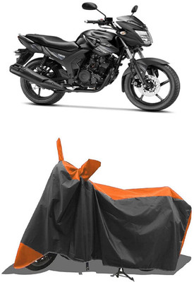 SUGASHRI Waterproof Two Wheeler Cover for Yamaha(SZ RR V2.0 BS6, Orange, Black)