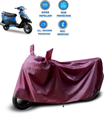 PAGORA Waterproof Two Wheeler Cover for TVS(Scooty Pep+, Maroon)