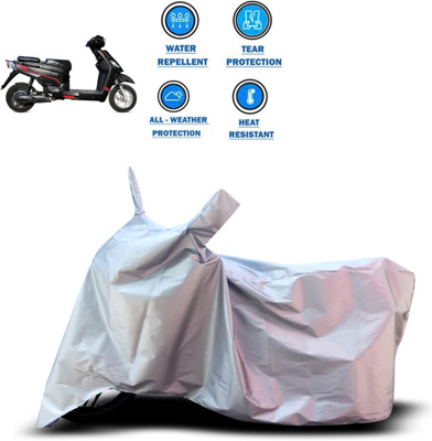 GOSHIV-car and bike accessories Two Wheeler Cover for Hero(Electric NYX, Silver)