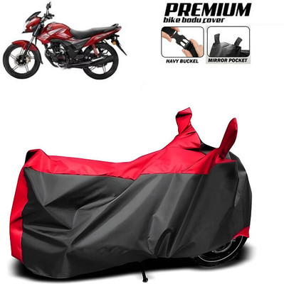 SK AUTO Waterproof Two Wheeler Cover for Honda(Shine, Red, Black)