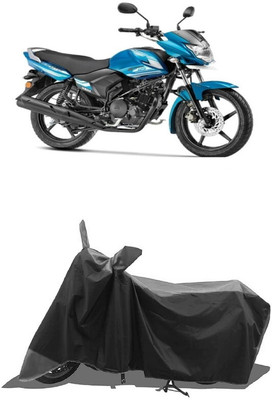 SUGASHRI Waterproof Two Wheeler Cover for Yamaha(Saluto, Grey, Black)