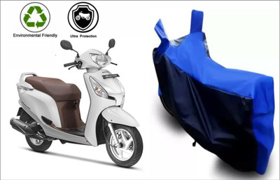 MMSSTAR Waterproof Two Wheeler Cover for Honda(Aviator, Black, Blue)