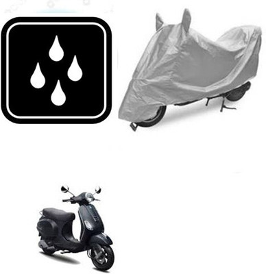 SK AUTO Waterproof Two Wheeler Cover for Piaggio(Vespa LX, Silver)