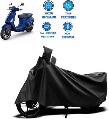 GOSHIV-car and bike accessories Two Wheeler Cover for Piaggio(Vespa SXL 150, Black)