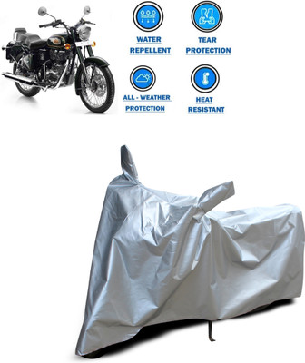 CODOKI Two Wheeler Cover for Royal Enfield(Bullet Electra Twinspark, Silver)