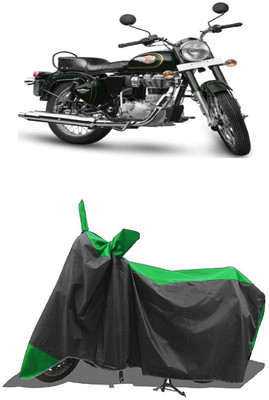 SUGASHRI Waterproof Two Wheeler Cover for Royal Enfield(Standardv BS6, Green, Black)