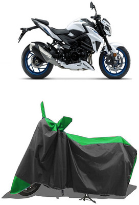 SUGASHRI Waterproof Two Wheeler Cover for Suzuki(GSX, Green, Black)