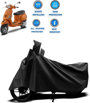 CODOKI Waterproof Two Wheeler Cover for Piaggio(Vespa SXL 125, Black)