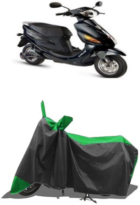 SUGASHRI Waterproof Two Wheeler Cover for Hero(Electric Cruz BS6, Green, Black)