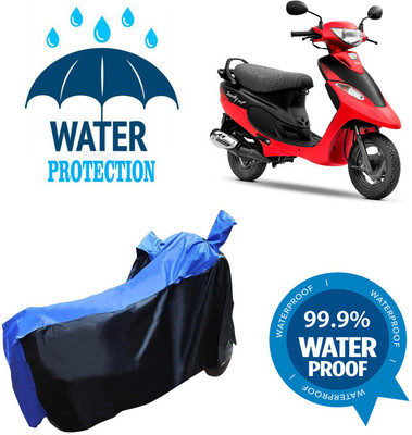 Mdstar Waterproof Two Wheeler Cover for TVS(Pep Plus, Multicolor)